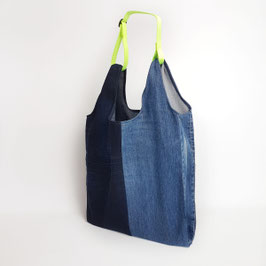 Shopper - blue/limone
