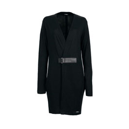 Cardigan mit Lederstreifen