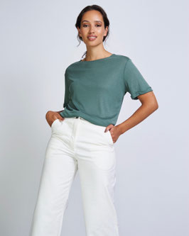 T-Shirt BOY Rib - dark mint