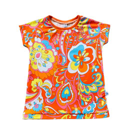 shirt retro flower orange