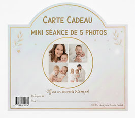 Carte Cadeau Mini-séance 5 photos numériques