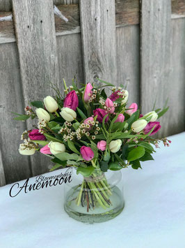 Roze gemengde Tulpenboeket