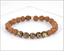 Männer Armband mit Rudraksha und Achat