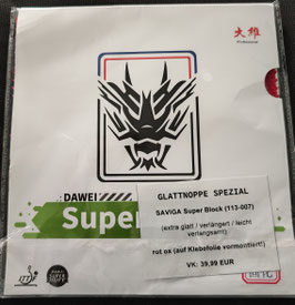 SAVIGA Superblock SPEZIAL (Noppenköpfe und -hälse komplett glatt / extra verlangsamt / Noppenlänge 2,1 mm) rot ox - nur 1 x vorhanden!