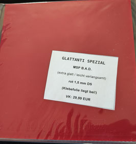 DER-MATERIALSPEZIALIST B.A.D. SPEZIAL (extra glatt / leicht verlangsamt) rot 1,5 mm DS - nur 1 x vorhanden!
