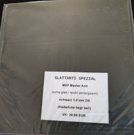 DER-MATERIALSPEZIALIST Master Anti SPEZIAL (extra glatt / leicht verlangsamt) schwarz 1,0 mm DS - nur 1 x vorhanden!