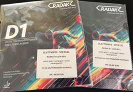 RADAK D1 SPEZIAL (extra glatt / verlängert / leicht verlangsamt) rot ox / schwarz ox / grün ox - nur jeweils 1 x vorhanden!