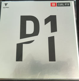 VICTAS Curl P1V SPEZIAL (extra glatt / verlängerte Noppen / leicht verlangsamt) rot OX (auf Klebefolie montiert) - nur 2 x vorhanden!