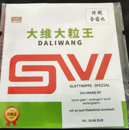 DAWEI Daliwang SV SPEZIAL (extra glatt / verlängerte Noppen / leicht verlangsamt) rot ox / schwarz ox - nur jeweils 1 x vorhanden!