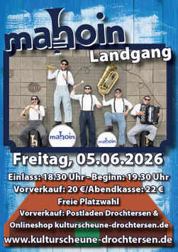Mahoin - Matrosen-Marching-Band der Extraklasse - handmade im Hamburger Hafen - Saisonauftakt in der Kulturscheune Drochtersen