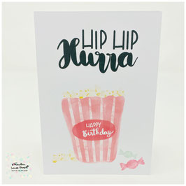 Geburtstags-Postkarte "Hip Hip Hurra"