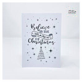 Postkarte "Believe in the magic of Christmas" Christmasletters
