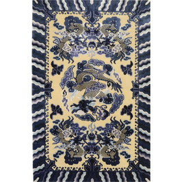 Item NameDragon Rug Imperial Silk China hand-knotted beige blue 5 x 3.3 ft