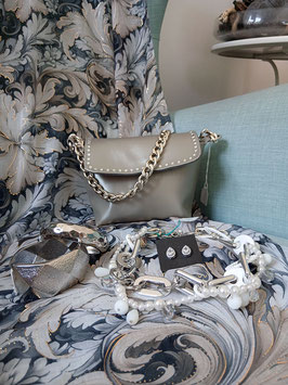 Mini cross bag metallic silver