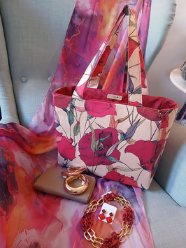 Luxury bag maxi papaveri