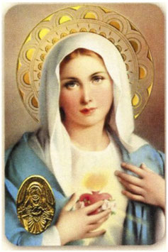 Cromo Card Religiosa Sacro Cuore Maria 8 pezzi