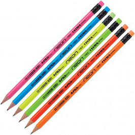 Lyra matita neon HB c/gomma 96 pezzi