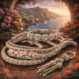 Paracord-Set "Madeira" Halsband mit Klickverschluss