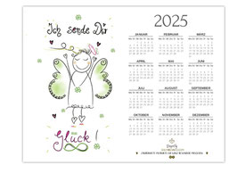 Wunderschöner Glücks-Magnet-Kalender in DIN A6 (Postkartengröße) für ein glückliches Jahr 2025 plus Seelenfreuden-Wunderkarte in DIN A7 oduktname