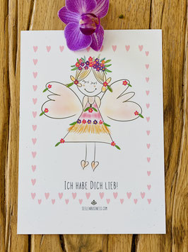 Premium-Postkarte DIN A6 Mia" Ich habe Dich lieb!"