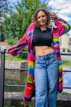 Colourful Crochet Coat