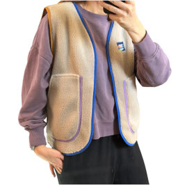 Weste Umrandung Colorblock blau-lila-curry