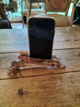 Support en bois flotté pour smarphone
