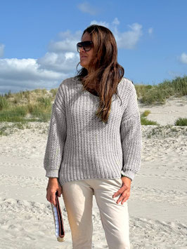 Grobstrick-Pulli in STONE. ONESIZE