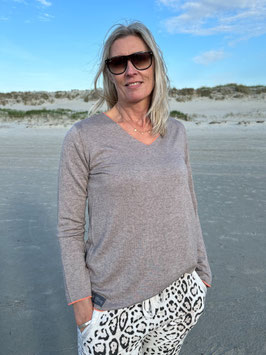 FEINSTRICK-PULLI in TAUPE