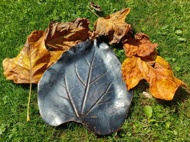 Große Herbstblatt-Dekoschale 35x30cm