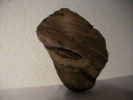 E83, "Eye", 22x20x14cm-schweres dunkles Holz,SR