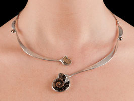 Halsschmuck Collier Silber 935 Ammonit Perle 1002S