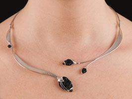 Halsschmuck Collier Silber 935 mit Tektit 1003S