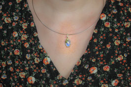 Anhänger für Kette Silber 925 mit Regenbogen-Labradorit 954S