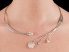 Halsschmuck Collier Silber 935 Keshiperlen/Opal 1010S