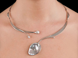 Halsschmuck Collier Silber 935 Mabe-Perle 1004S