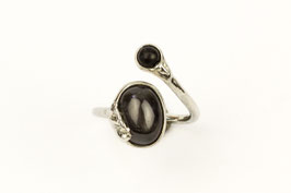 Fingerring mit Sterndiopsid (klein) und Onyx (matt), 507S