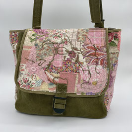 Sac besace wabi-sabi rose armée