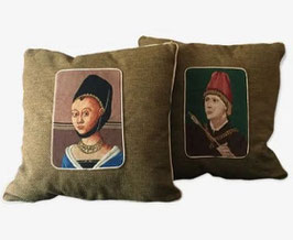 2 Coussins portraits Renaissance