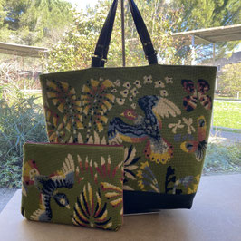 Sac week-end L'Oiseau Bleu avec sa pochette iPad