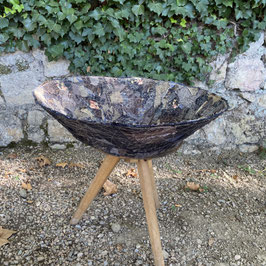 Vasque textile tons noirs/gris