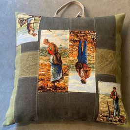 Coussin de sol artisanal l'Angelus de Millet