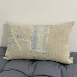 Coussin 7 en toile ancienne style kilim - Double face