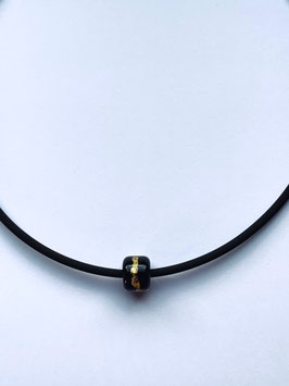 Glasperle Schwarz