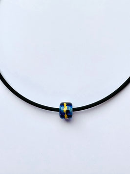 Glasperle Blau