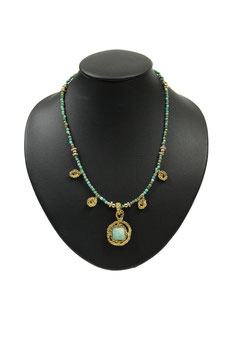Collier・Necklace SUNBEAMS Light African Turquoise x Amazonite
