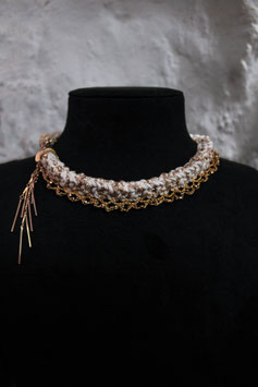 Collier・Choker Triangle Tube Spark - White