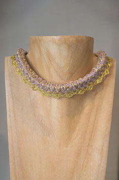 Collier・Choker Triangle Tube Petal - Lilac
