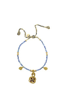 Bracelet SUNBEAMS Lapis-Lazuli x Sodalite, Red Opaline