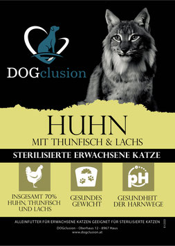 Trockenfutter: DOGclusion KATZE - Huhn mit Thunfisch & Lachs (1,5 kg)